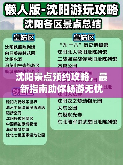 沈陽景點預約攻略，最新指南助你暢游無憂