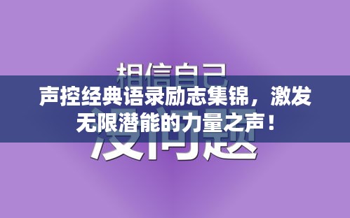 聲控經典語錄勵志集錦,激發無限潛能的力量之聲!