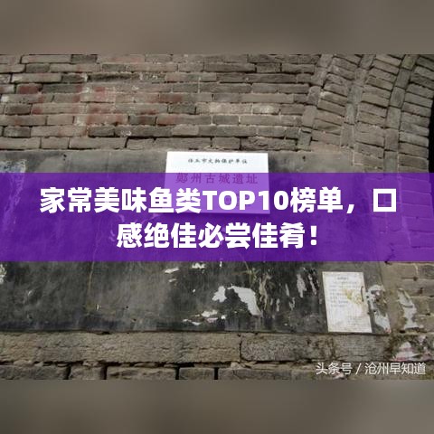 家常美味魚類TOP10榜單,口感絕佳必嘗佳肴!