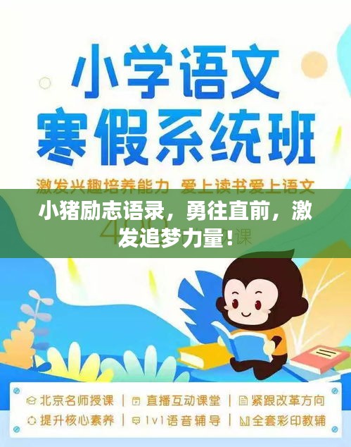 小豬勵(lì)志語錄,勇往直前,激發(fā)追夢力量!