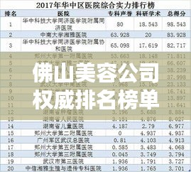 佛山美容公司權威排名榜單揭曉!