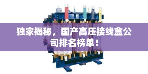獨家揭秘,國產高壓接線盒公司排名榜單!
