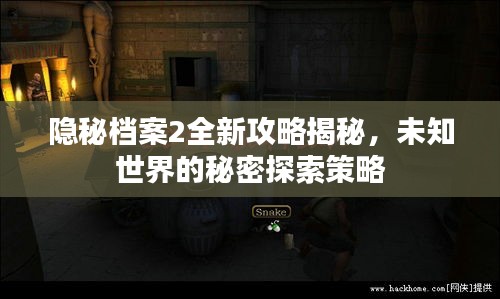 隱秘檔案2全新攻略揭秘,未知世界的秘密探索策略