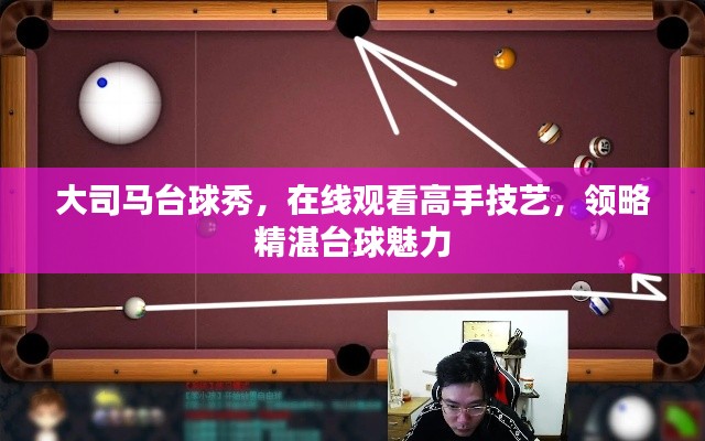 大司馬臺球秀,在線觀看高手技藝,領略精湛臺球魅力
