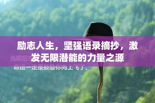 勵志人生,堅強(qiáng)語錄摘抄,激發(fā)無限潛能的力量之源