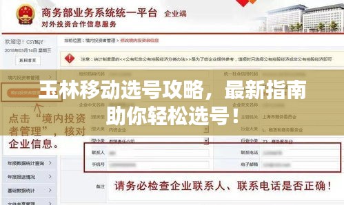 玉林移動選號攻略,最新指南助你輕松選號!