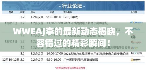 WWEAJ李的最新動態揭曉，不容錯過的精彩瞬間！