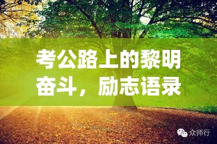 考公路上的黎明奮斗,勵志語錄喚醒你的每一個清晨